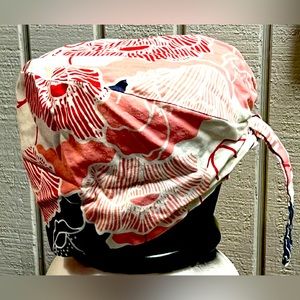 Surgery Hat Adjustable Scrub Cap Navy Blue, Red, Pink & White